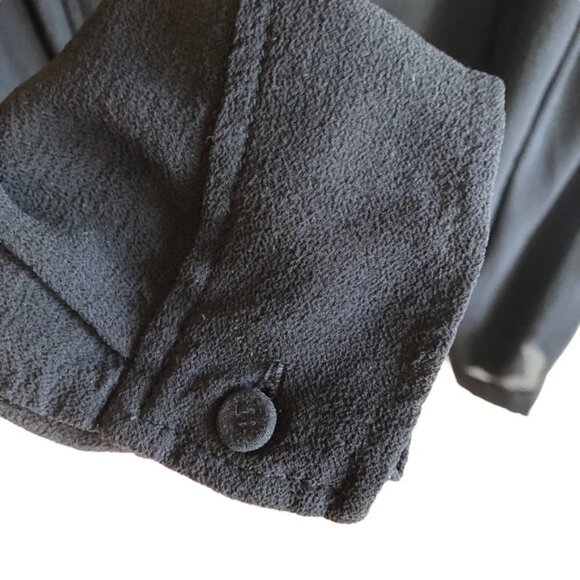 Aritzia Wilfred 100 Percent Silk Sheer Long Sleeve Top Black Extra Small - Picture 6 of 10